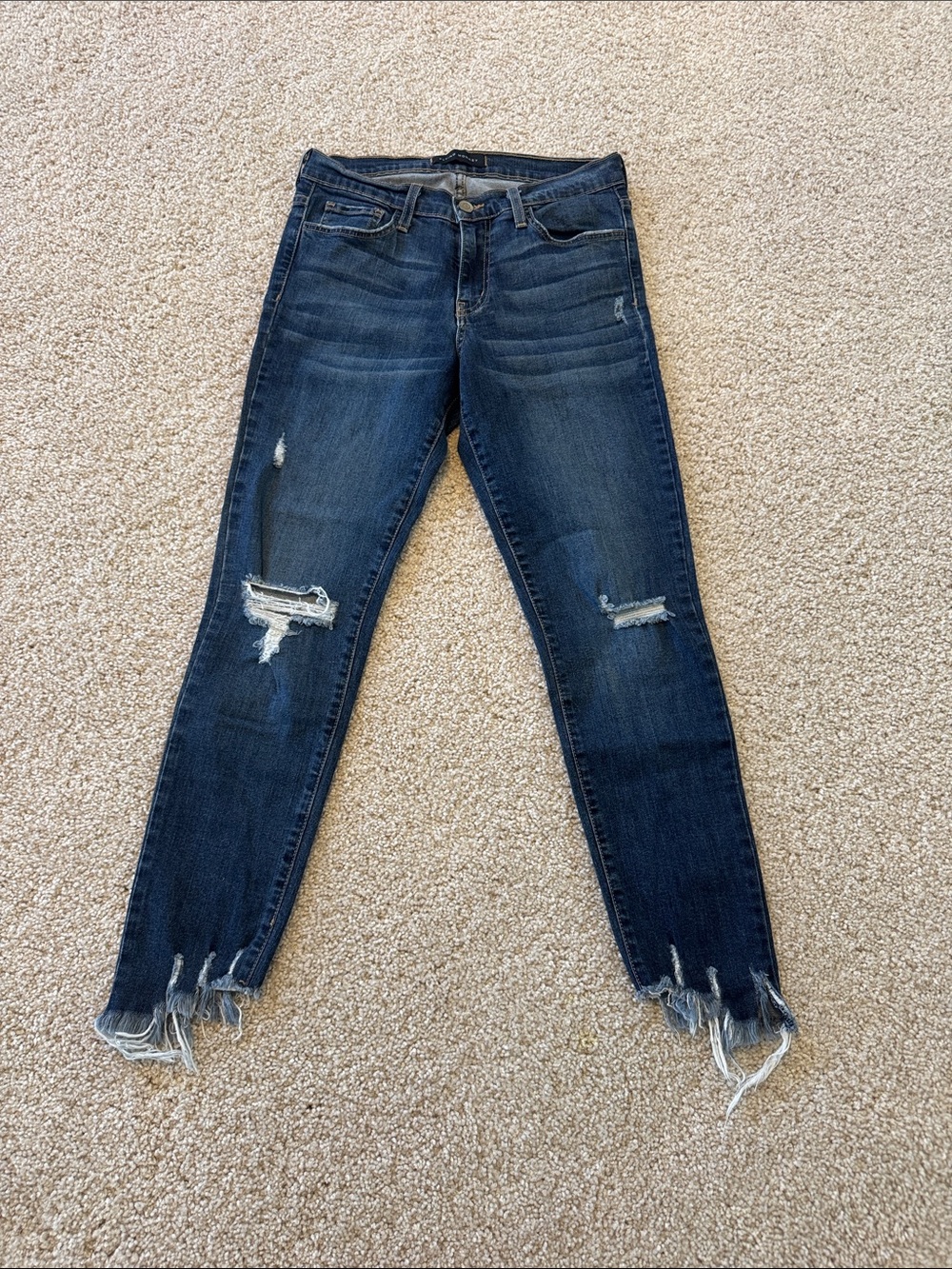 Flying Monkey Women’s Dark Blue Distressed Skinny Jeans